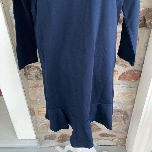 NWT Draper James Solid Tulip Long Sleeve Ponte Dress in Nassau Navy Sz Medium - Picture 5 of 12